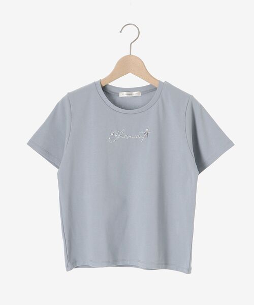 MAJESTIC LEGON（マジェスティックレゴン）の「リボンモチーフTシャツ（Tシャツ/カットソー・レディース・ホワイト系その他/ブラック/オフホワイト/ブラック系その他/ブルー・MEDIUM）」の10枚目の写真