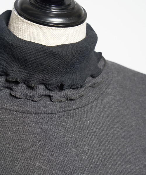 gomme（ゴム）の「40/-テレコ　ダブルＴ（Tシャツ/カットソー・レディース・ブラック/チャコールグレー/トップグレー/パープル・MEDIUM）」の14枚目の写真