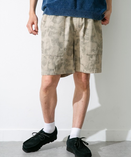 URBAN RESEARCH Sonny Label（アーバンリサーチサニーレーベル）の「総柄ベイカーショートパンツ（その他パンツ・メンズ・ベージュ系その他/グリーン系その他/ホワイト系その他・MEDIUM/LARGE）」の6枚目の写真