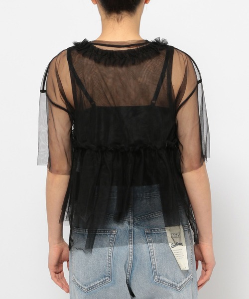 LOWRYS FARM（ローリーズファーム）の「フリルチュール２Ｐ 127292（シャツ/ブラウス・レディース・ブラック/ブラウン/アイボリー・FREE）」の6枚目の写真