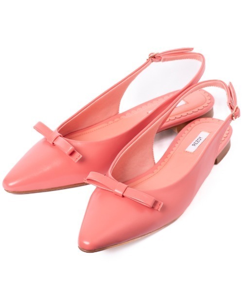 R&E（アールアンドイー）の「【REZOY】リボン×バックストラップポインテッドトゥフラットパンプス（パンプス・レディース・シルバー/アイボリー/ブラック/ピンク・22cm/22.5cm/23cm/23.5cm/24cm/24.5cm）」の9枚目の写真