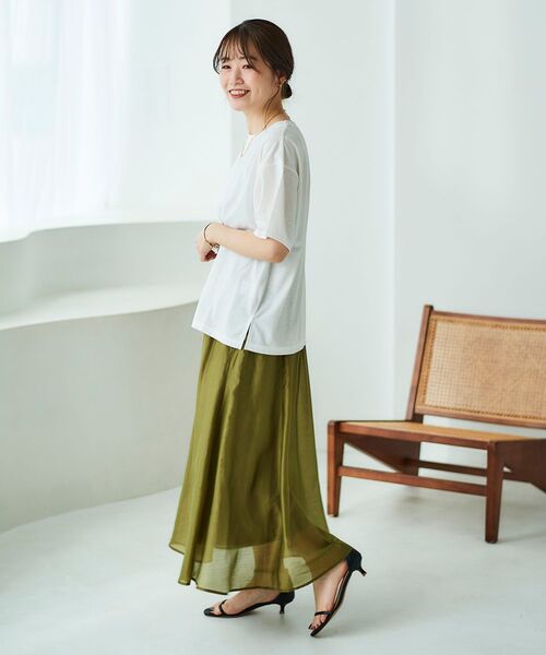 【セール】《手洗い可能》EPANOUIEロゴTシャツ（Tシャツ/カットソー）｜le.coeur blanc（ルクールブラン）