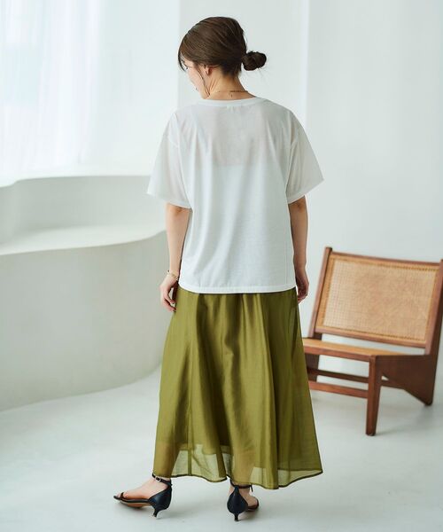 【セール】《手洗い可能》EPANOUIEロゴTシャツ（Tシャツ/カットソー）｜le.coeur blanc（ルクールブラン）