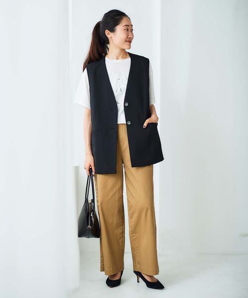 【セール】《手洗い可能》EPANOUIEロゴTシャツ（Tシャツ/カットソー）｜le.coeur blanc（ルクールブラン）