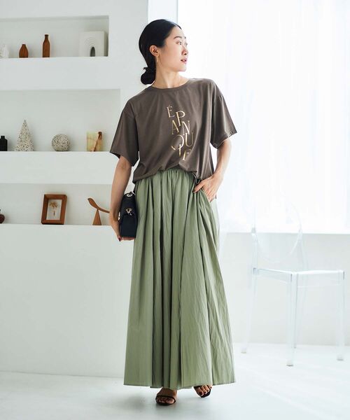 【セール】《手洗い可能》EPANOUIEロゴTシャツ（Tシャツ/カットソー）｜le.coeur blanc（ルクールブラン）