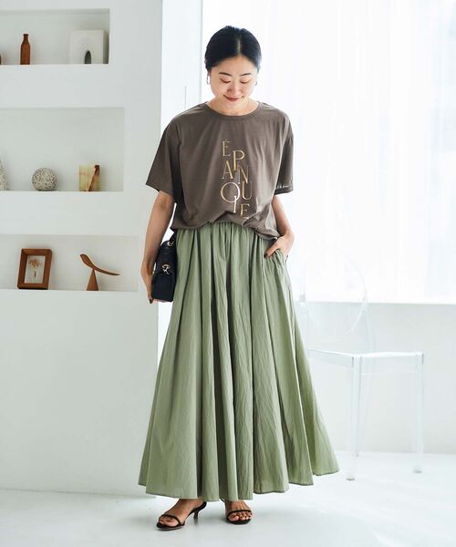 【セール】《手洗い可能》EPANOUIEロゴTシャツ（Tシャツ/カットソー）｜le.coeur blanc（ルクールブラン）