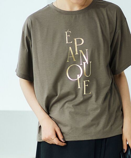 【セール】《手洗い可能》EPANOUIEロゴTシャツ（Tシャツ/カットソー）｜le.coeur blanc（ルクールブラン）