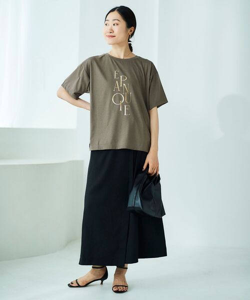 【セール】《手洗い可能》EPANOUIEロゴTシャツ（Tシャツ/カットソー）｜le.coeur blanc（ルクールブラン）