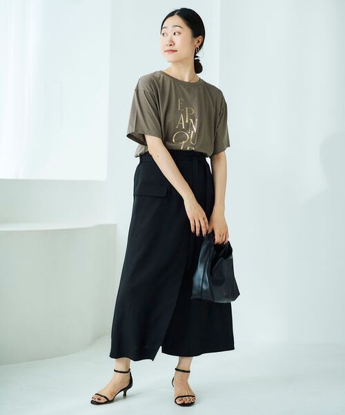 【セール】《手洗い可能》EPANOUIEロゴTシャツ（Tシャツ/カットソー）｜le.coeur blanc（ルクールブラン）