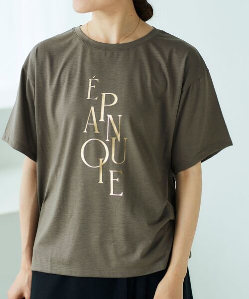 【セール】《手洗い可能》EPANOUIEロゴTシャツ（Tシャツ/カットソー）｜le.coeur blanc（ルクールブラン）