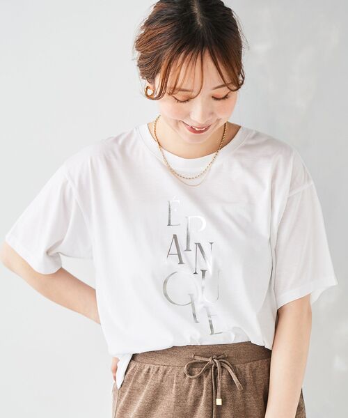 【セール】《手洗い可能》EPANOUIEロゴTシャツ（Tシャツ/カットソー）｜le.coeur blanc（ルクールブラン）