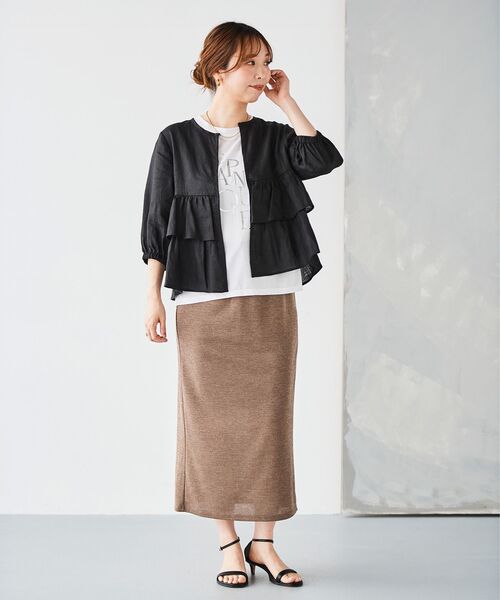 【セール】《手洗い可能》EPANOUIEロゴTシャツ（Tシャツ/カットソー）｜le.coeur blanc（ルクールブラン）