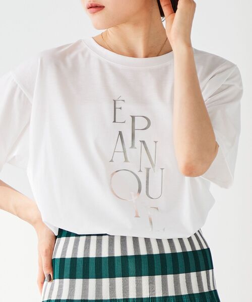 【セール】《手洗い可能》EPANOUIEロゴTシャツ（Tシャツ/カットソー）｜le.coeur blanc（ルクールブラン）