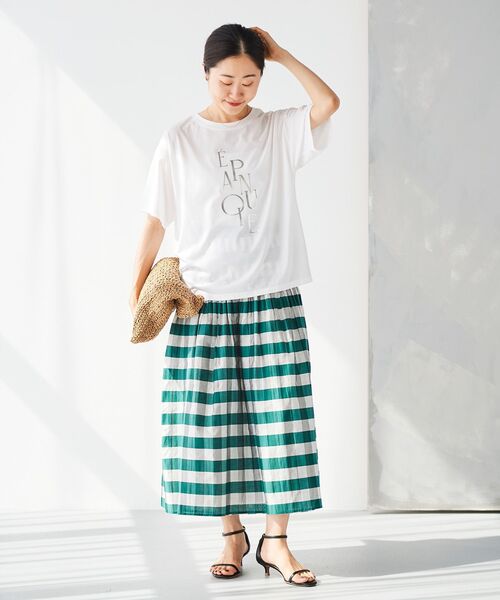 【セール】《手洗い可能》EPANOUIEロゴTシャツ（Tシャツ/カットソー）｜le.coeur blanc（ルクールブラン）