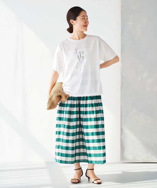 【セール】《手洗い可能》EPANOUIEロゴTシャツ（Tシャツ/カットソー）｜le.coeur blanc（ルクールブラン）