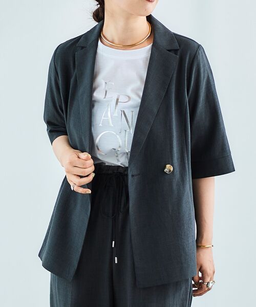 【セール】《手洗い可能》EPANOUIEロゴTシャツ（Tシャツ/カットソー）｜le.coeur blanc（ルクールブラン）