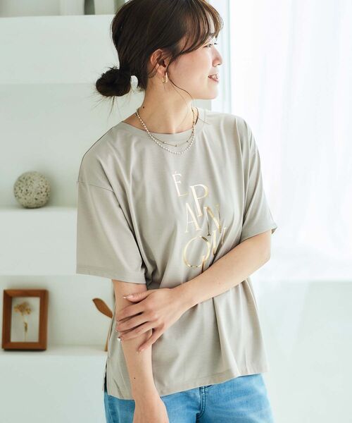 【セール】《手洗い可能》EPANOUIEロゴTシャツ（Tシャツ/カットソー）｜le.coeur blanc（ルクールブラン）