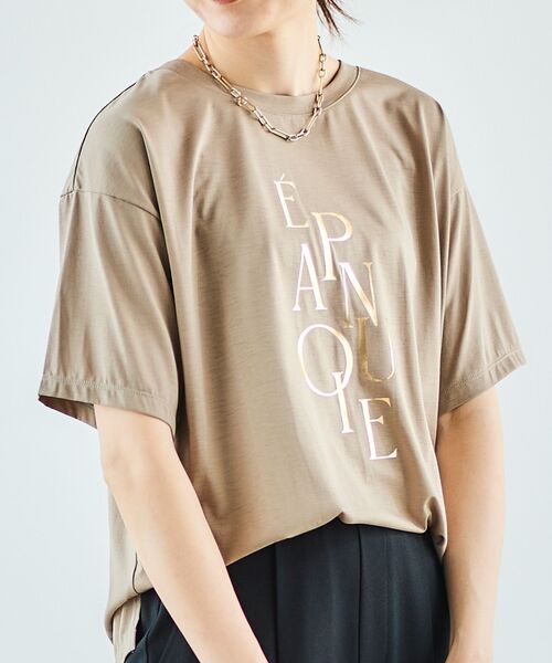 【セール】《手洗い可能》EPANOUIEロゴTシャツ（Tシャツ/カットソー）｜le.coeur blanc（ルクールブラン）