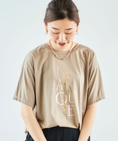 【セール】《手洗い可能》EPANOUIEロゴTシャツ（Tシャツ/カットソー）｜le.coeur blanc（ルクールブラン）