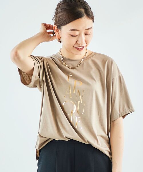 【セール】《手洗い可能》EPANOUIEロゴTシャツ（Tシャツ/カットソー）｜le.coeur blanc（ルクールブラン）