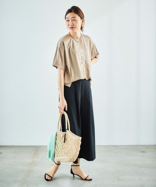 【セール】《手洗い可能》EPANOUIEロゴTシャツ（Tシャツ/カットソー）｜le.coeur blanc（ルクールブラン）