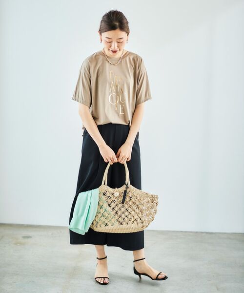 【セール】《手洗い可能》EPANOUIEロゴTシャツ（Tシャツ/カットソー）｜le.coeur blanc（ルクールブラン）