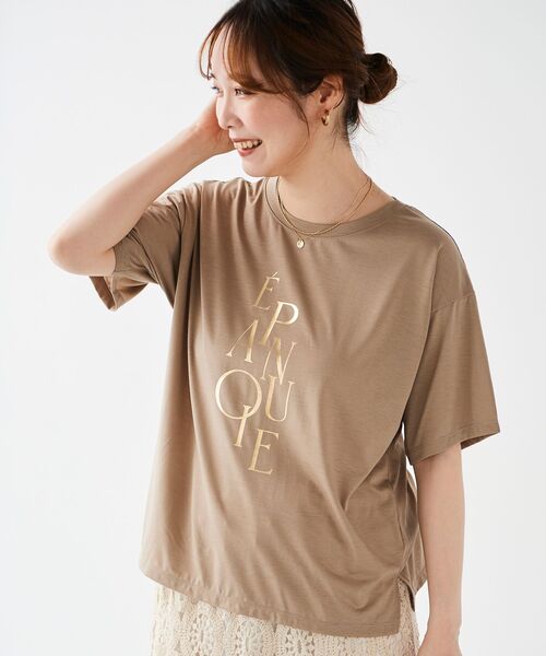 【セール】《手洗い可能》EPANOUIEロゴTシャツ（Tシャツ/カットソー）｜le.coeur blanc（ルクールブラン）