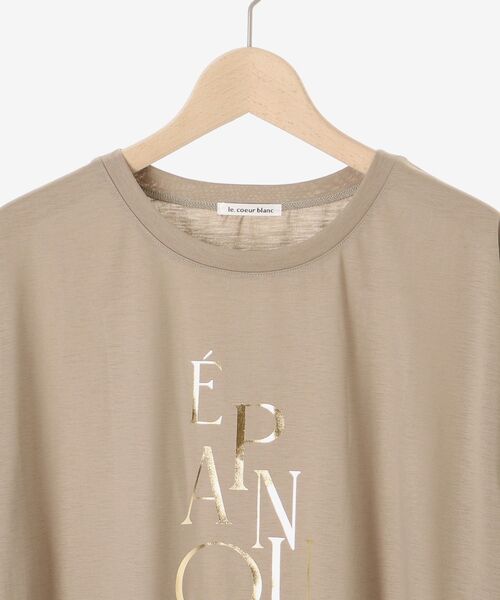 【セール】《手洗い可能》EPANOUIEロゴTシャツ（Tシャツ/カットソー）｜le.coeur blanc（ルクールブラン）