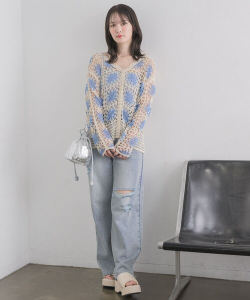 RETRO GIRL(レトロガール)の「オーロラ巾着2WAYバッグ(ショルダーバッグ・レディース・オフホワイト/シルバー/ブラック・ONE SIZE)」の10枚目の写真
