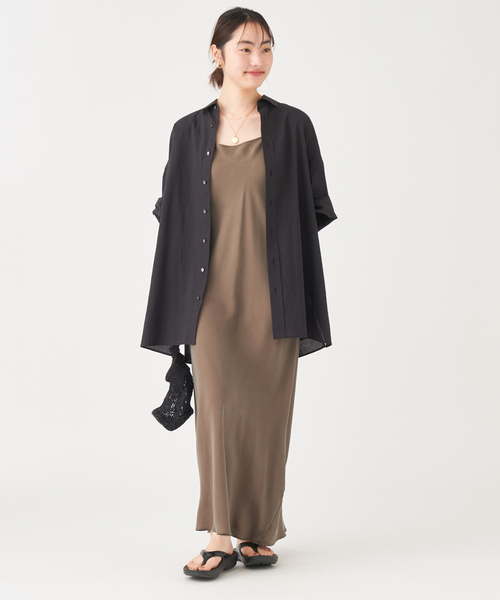 Plage - プラージュ 24SS Lawn Long シャツ 七分袖 オーバーサイズ Plage - プラージュ 24SS Lawn Long シャツ 七分袖 オーバー