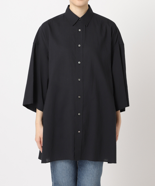 Plage 24SS 現行 Drawstring シャツ ブラック プラージュ Drawstring シャツ（シャツ／ブラウス）｜Plage（プラージュ）の