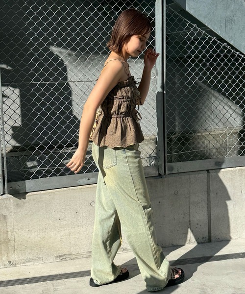 CIAOPANIC（チャオパニック）の「INDIAプリントリバーシブルシャーリングビスチェ（キャミソール・レディース・ブラウン/パープル・FREE）」の12枚目の写真