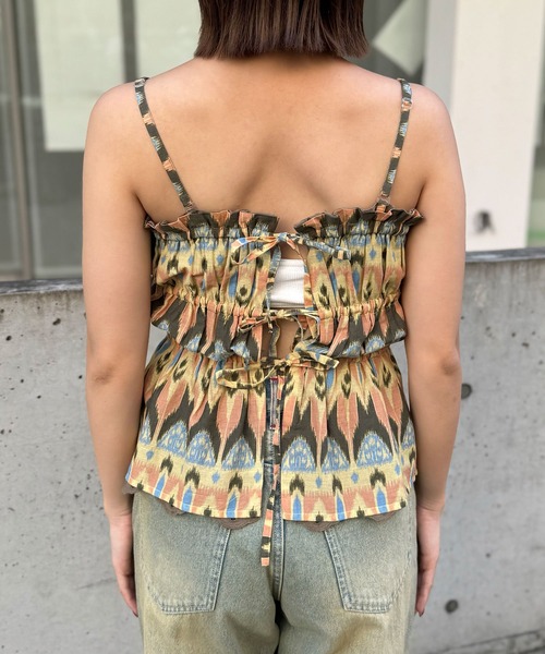 CIAOPANIC（チャオパニック）の「INDIAプリントリバーシブルシャーリングビスチェ（キャミソール・レディース・ブラウン/パープル・FREE）」の16枚目の写真