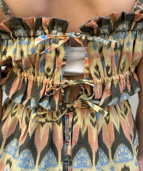 CIAOPANIC（チャオパニック）の「INDIAプリントリバーシブルシャーリングビスチェ（キャミソール・レディース・ブラウン/パープル・FREE）」の17枚目の写真