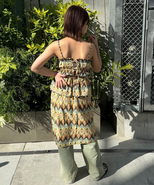 CIAOPANIC（チャオパニック）の「INDIAプリントリバーシブルシャーリングビスチェ（キャミソール・レディース・ブラウン/パープル・FREE）」の8枚目の写真