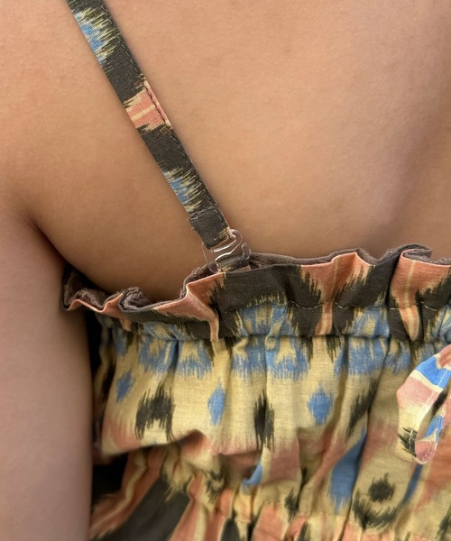 CIAOPANIC（チャオパニック）の「INDIAプリントリバーシブルシャーリングビスチェ（キャミソール・レディース・ブラウン/パープル・FREE）」の18枚目の写真