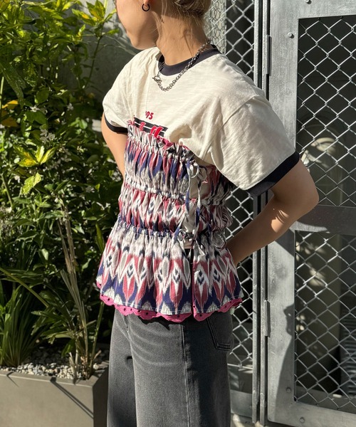 CIAOPANIC（チャオパニック）の「INDIAプリントリバーシブルシャーリングビスチェ（キャミソール・レディース・ブラウン/パープル・FREE）」の20枚目の写真