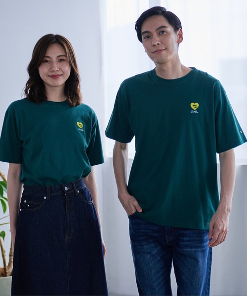 Arnold Palmer(アーノルドパーマー)の「ハートモチーフ シェア ロゴ Tシャツ(Tシャツ/カットソー・レディース・ホワイト/ブラック/グリーン・XS/LL/L/M/S)」の3枚目の写真