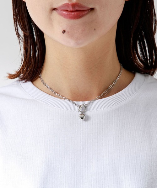 URBAN RESEARCH Sonny Label(アーバンリサーチサニーレーベル)の「ハートチャームチェーンネックレス(ネックレス・レディース・ゴールド/シルバー・ONE)」の2枚目の写真