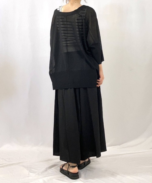 Q(キュー)の「フレアワイドパンツ(その他パンツ・レディース・ベージュ/マスタード/ブラック・MEDIUM)」の17枚目の写真