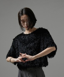 SALON adam et rope'（サロン アダム エ ロペ）の「フェザーハーフスリーブプルオーバー【洗える】（Tシャツ/カットソー）」