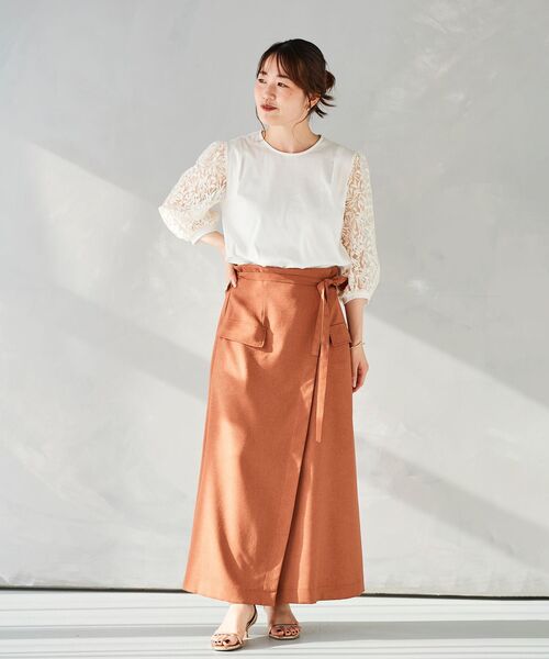 le.coeur blanc（ルクールブラン）の「シアーレースキリカエプルオーバー（Tシャツ/カットソー・レディース・ブラック/オフホワイト・38）」の22枚目の写真