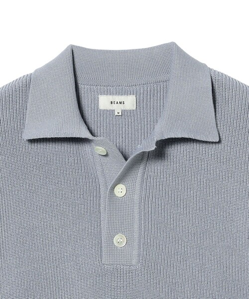 BEAMS（ビームス）の「12ゲージ リブニット ポロシャツ（ポロシャツ・メンズ・ブラック/ネイビー/ライトグレー・SMALL/X-LARGE/LARGE/MEDIUM）」の10枚目の写真