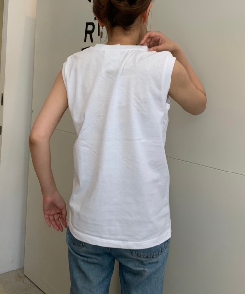 THEATRE PRODUCTS（シアタープロダクツ）の「THEATREPRODUCTSロゴプリントタンクトップ（タンクトップ・レディース・ホワイト/ブラック・FREE）」の10枚目の写真