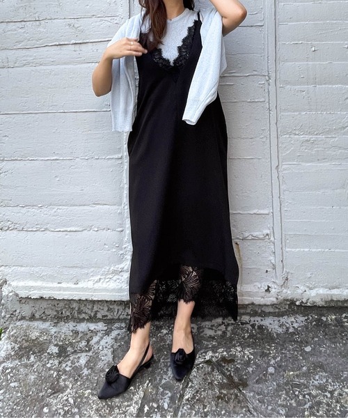 ketty cherie(ケティシェリー)の「2wayリネンミックスニットカーディガンアンサンブル≪手洗い可能≫(ニット/セーター・レディース・ブラック/ブルー・M)」の10枚目の写真