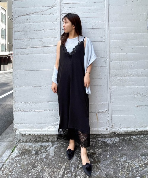 ketty cherie(ケティシェリー)の「2wayリネンミックスニットカーディガンアンサンブル≪手洗い可能≫(ニット/セーター・レディース・ブラック/ブルー・M)」の12枚目の写真