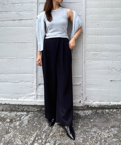 ketty cherie(ケティシェリー)の「2wayリネンミックスニットカーディガンアンサンブル≪手洗い可能≫(ニット/セーター・レディース・ブラック/ブルー・M)」の19枚目の写真