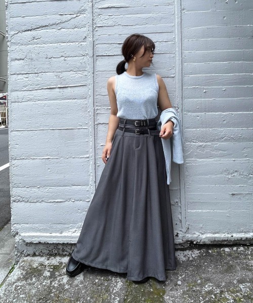 ketty cherie(ケティシェリー)の「2wayリネンミックスニットカーディガンアンサンブル≪手洗い可能≫(ニット/セーター・レディース・ブラック/ブルー・M)」の21枚目の写真