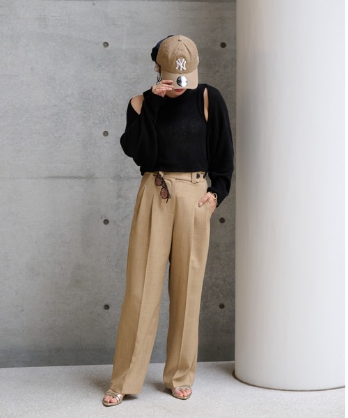 ketty cherie(ケティシェリー)の「2wayリネンミックスニットカーディガンアンサンブル≪手洗い可能≫(ニット/セーター・レディース・ブラック/ブルー・M)」の17枚目の写真