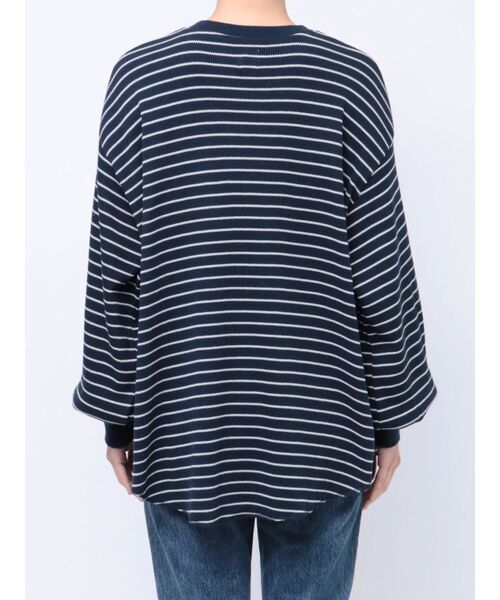 Ungrid(アングリッド)の「【WEB限定】スリーブボリュームワッフルボーダーロングスリーブTee(Tシャツ/カットソー・レディース・ネイビー/グリーン/レッド・FREE)」の16枚目の写真